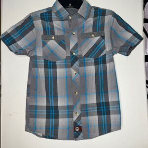 Faded Gear boys, size 7, short sleeve button down shirt